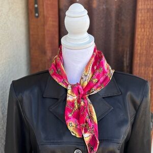 J. Garcia Silk Scarf Art in Neckwear For Women Limited Edition Print Vintage